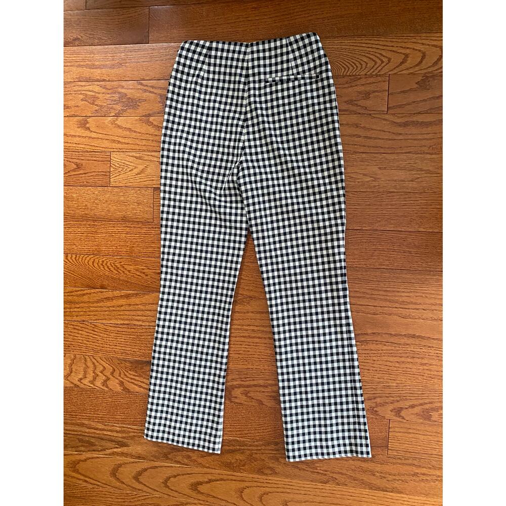 Sezane Black & White Houndstooth Cropped Ankle Pants - Picture 7 of 14
